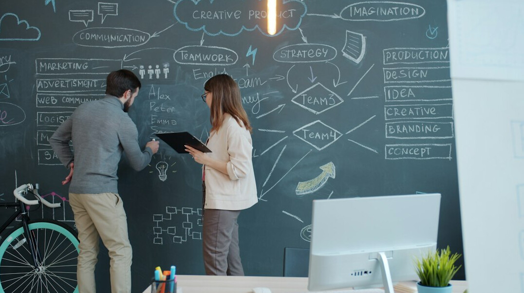 team of programmers in modern office