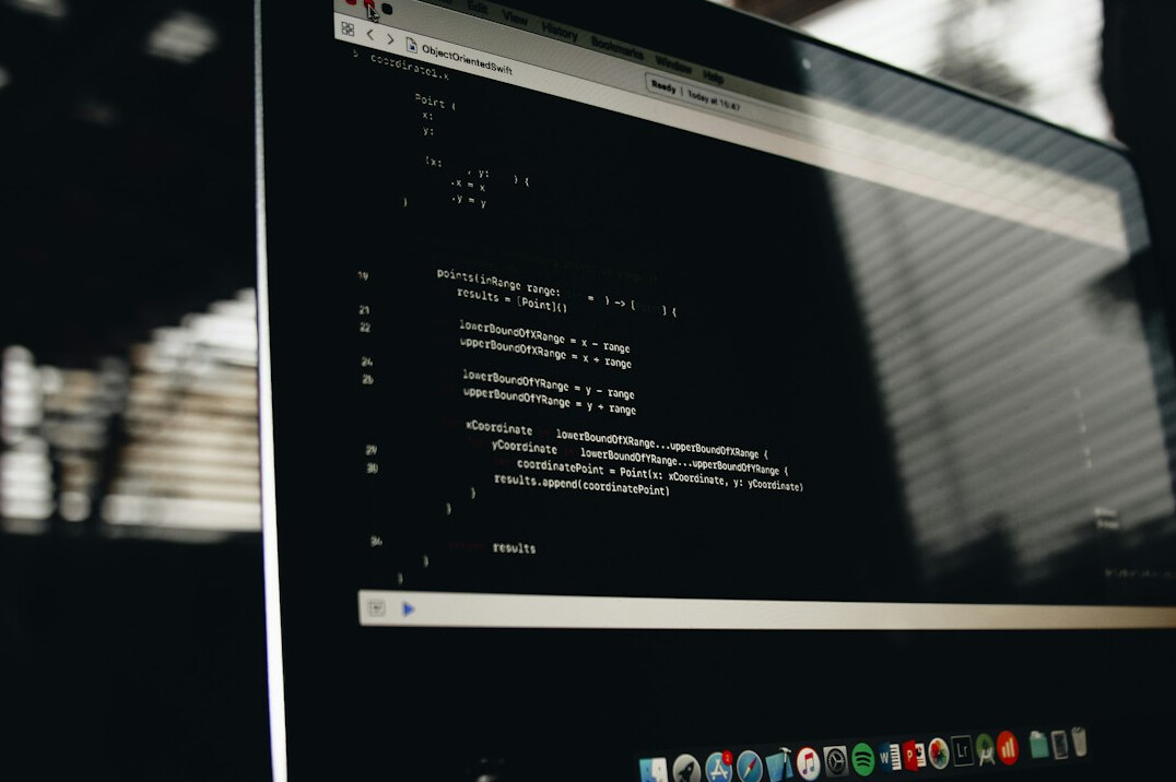 custom software interface on screen